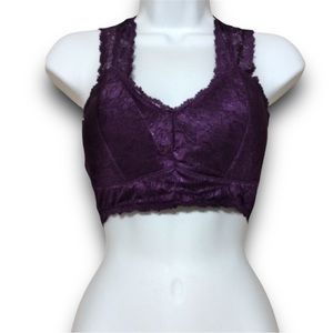 Lace HourGlass Back Bralette (Purple)